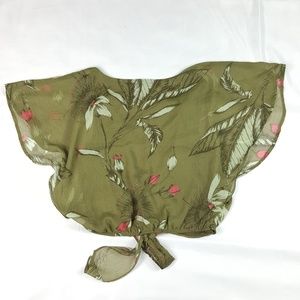 Express Crop Top Midriff Floral